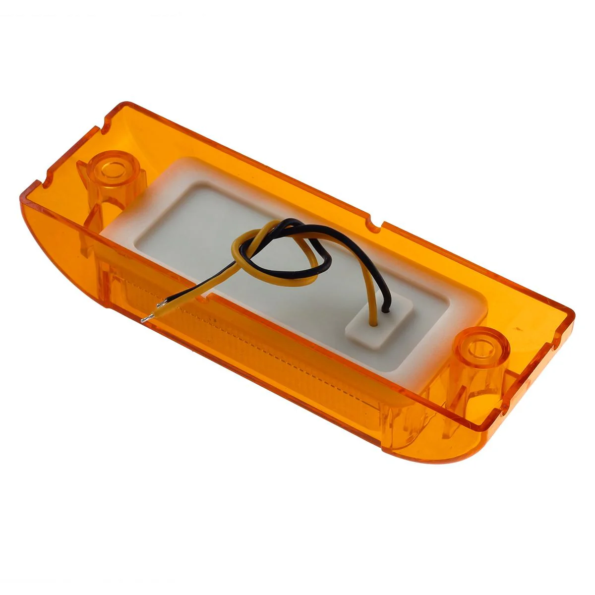 Partsam PAIR 6inch Amber LED Reflective Rectangle Clearance Side Marker Light Trailer 13LED, 6x2 trailer lights, Faceted led marker lights - Image 10