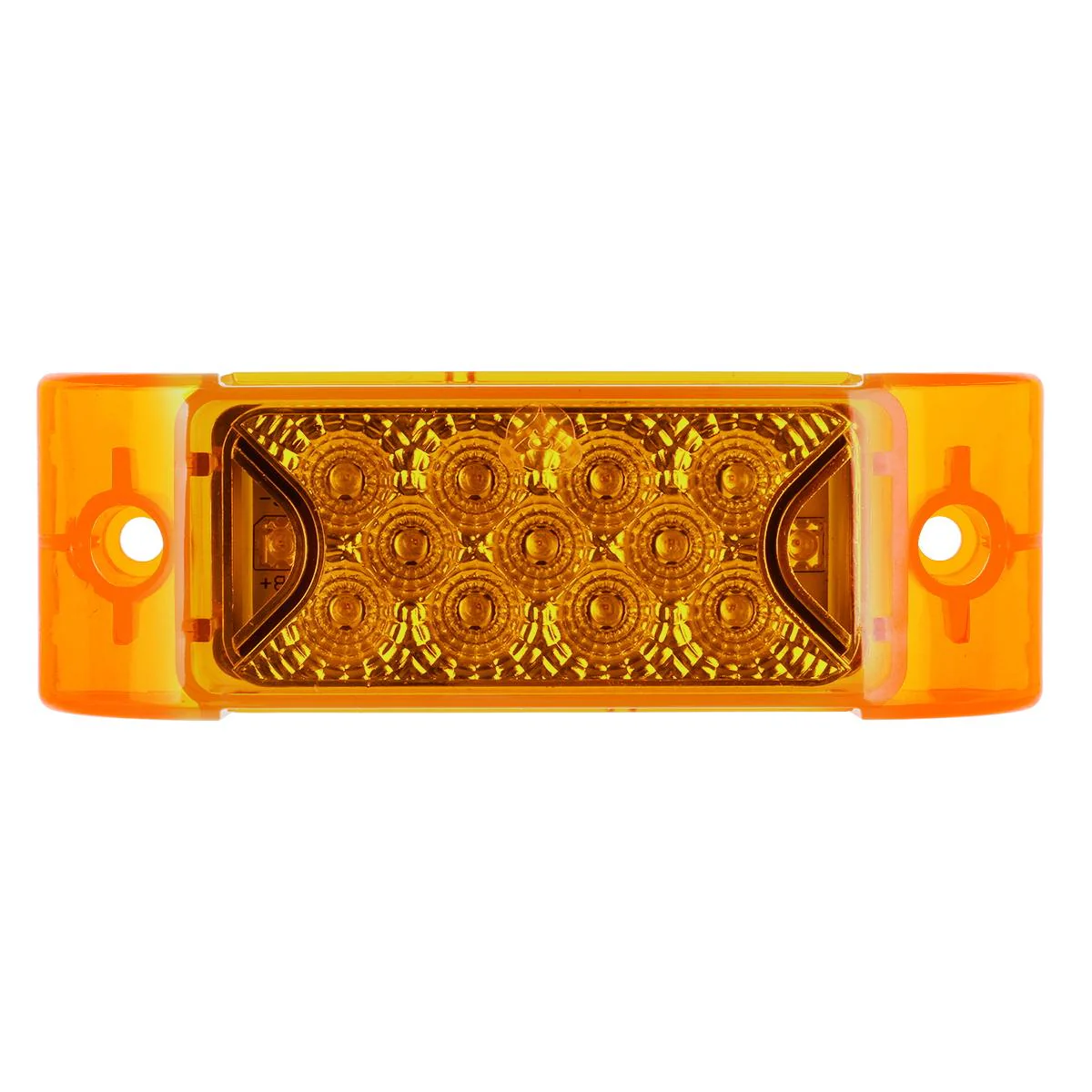 Partsam PAIR 6inch Amber LED Reflective Rectangle Clearance Side Marker Light Trailer 13LED, 6x2 trailer lights, Faceted led marker lights - Image 4