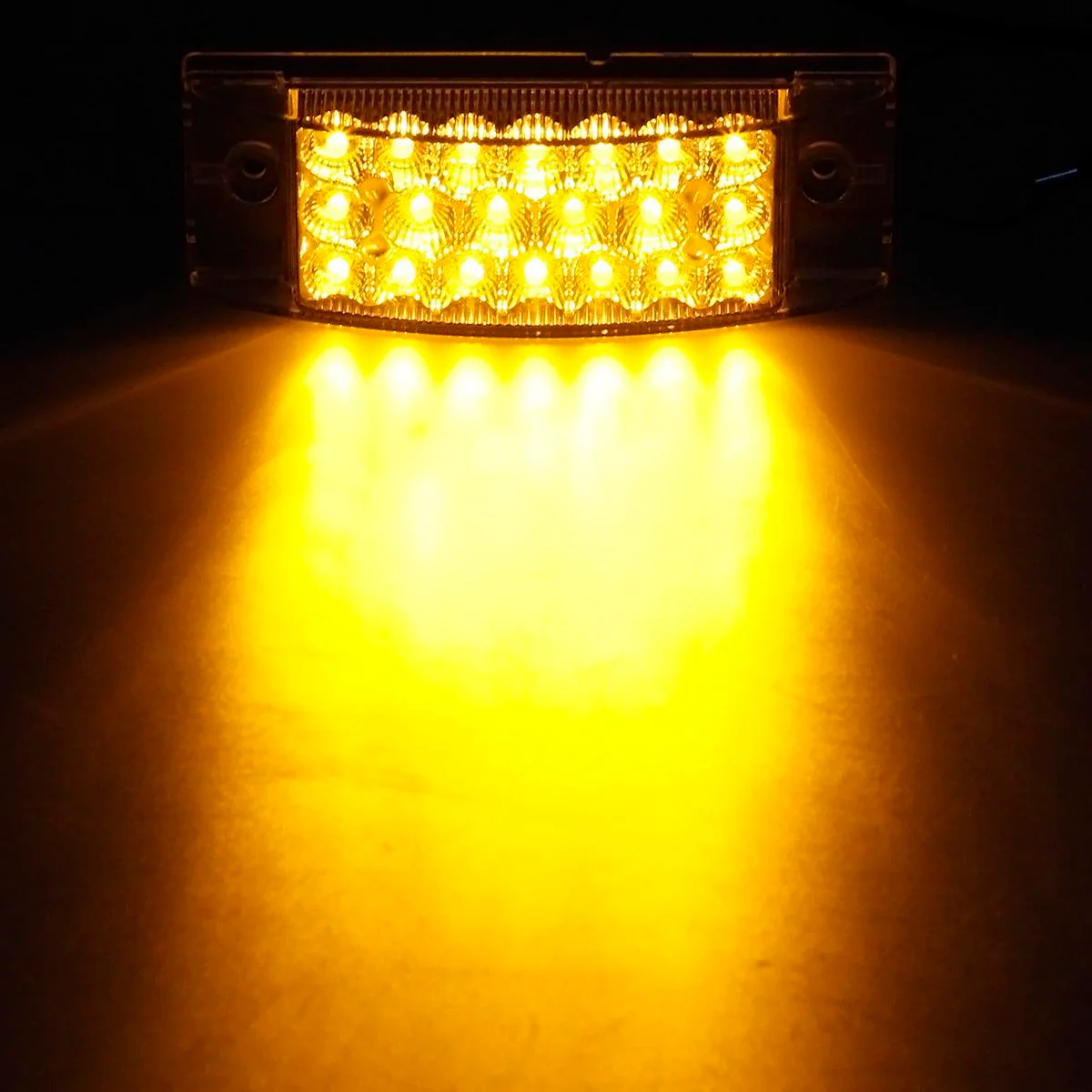 Partsam Pair 6inch Amber Side Front Marker Light Turn Signal Light High Low Brightness Sealed, 20 Diodes, Trailer Clearance and led marker lights, 6x2 Rectangular Rectangle led lights, 3 Wires - Image 12