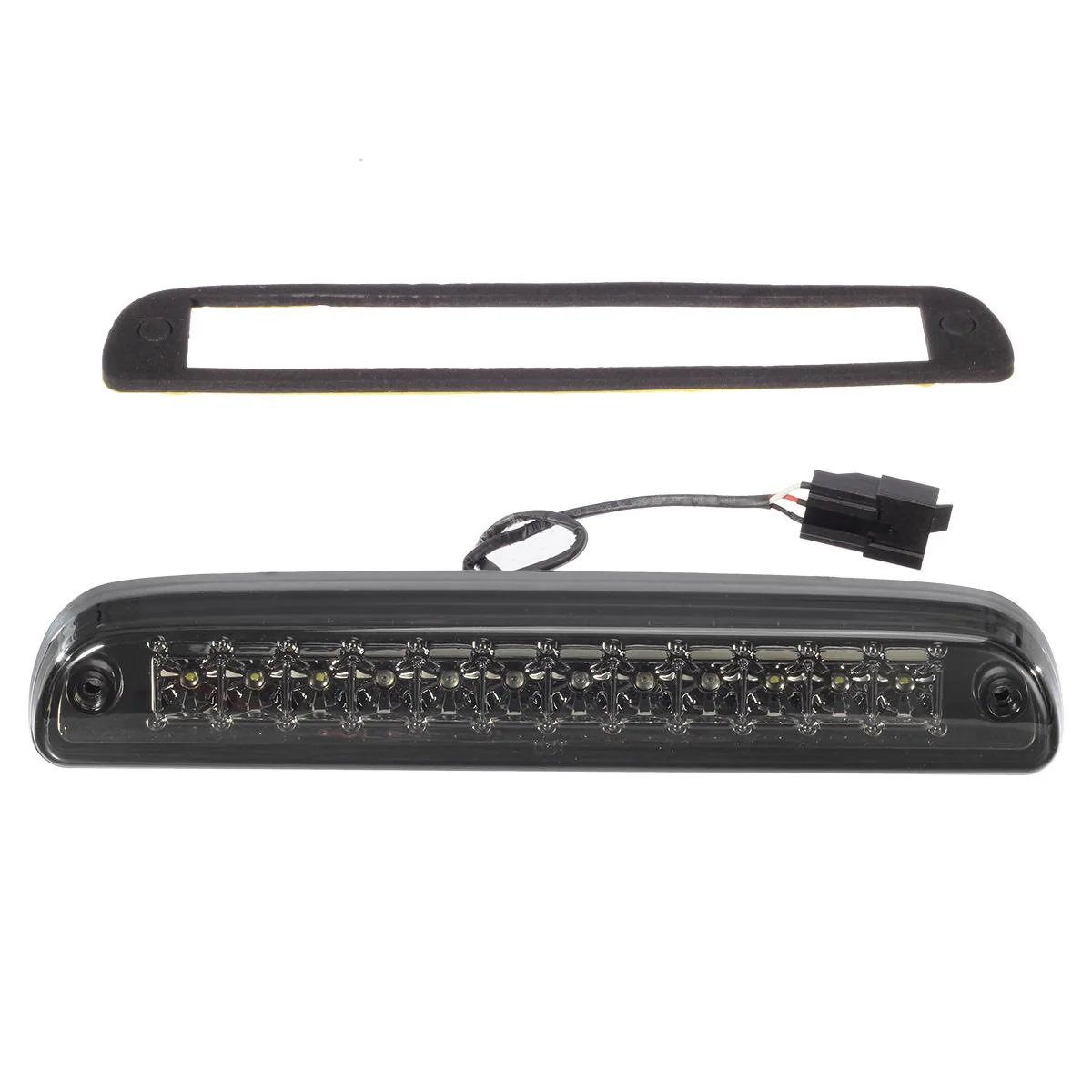 Partsam Red/White 12 LED Smoke Lens Chrome Housing Tail High Mount 3rd Third Brake Light Cargo Lamp Waterproof Replacement for Ford F-250 F-350 F-450 F-550 Super Duty 1999-2016 /Ford Ranger 1993-2011 - Image 7