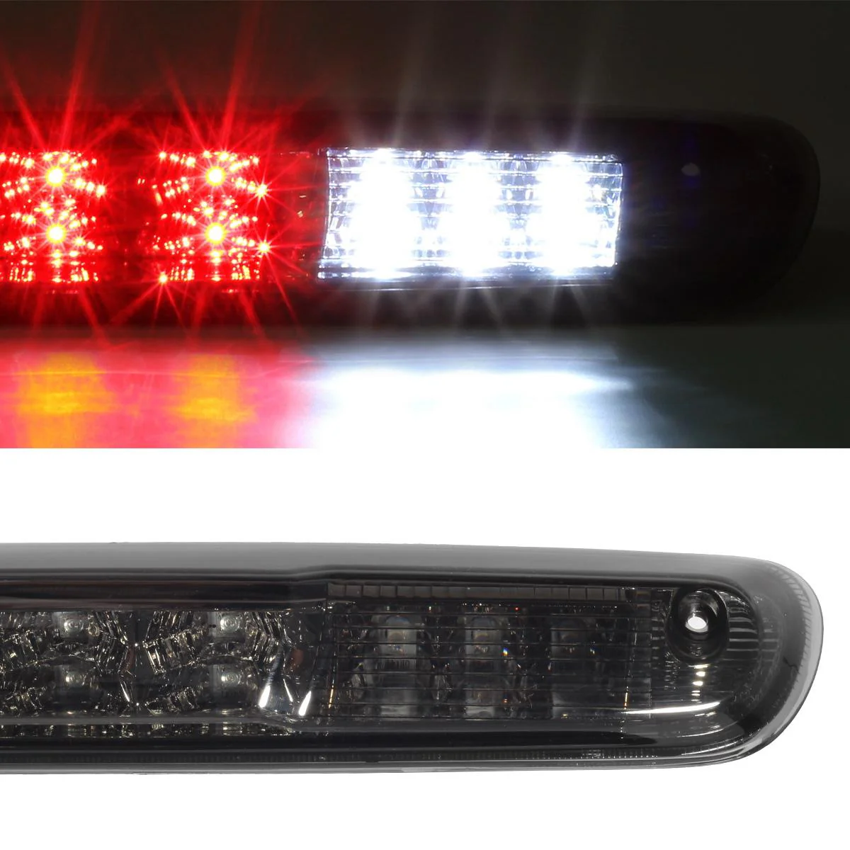 Partsam Replacement For Silverado 2007-2013 Silverado/Sierra 1500 2500 3500 2014 Classic Model Red/White LED Smoke Lens High Mount 3rd Third Brake Light Cargo Tail Lamp - Image 7