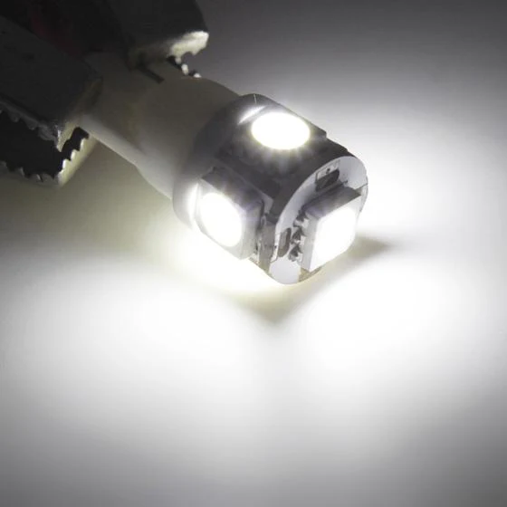 Partsam T10 LED Light Bulbs 5X White 161 168 194 Wedge Base Lights 5-5050-SMD for Cab Roof Running Marker Light LED Backup License Plate Parking Turn Signal Light - Image 3