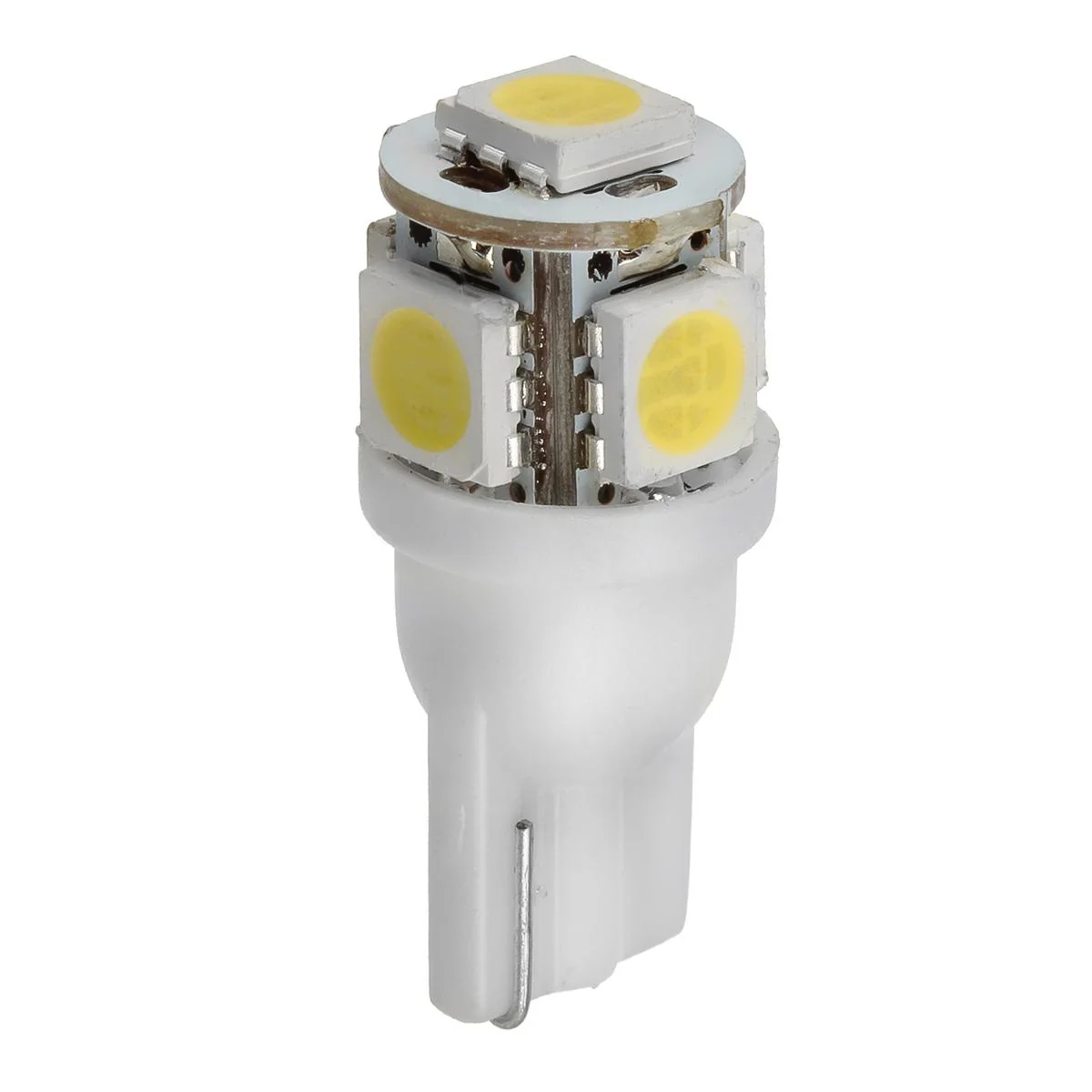 Partsam T10 LED Light Bulbs 5X White 161 168 194 Wedge Base Lights 5-5050-SMD for Cab Roof Running Marker Light LED Backup License Plate Parking Turn Signal Light - Image 5